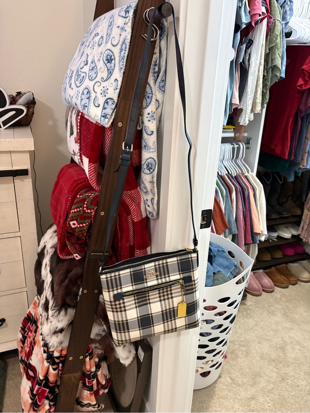 Coach Plaid Crossbody purse